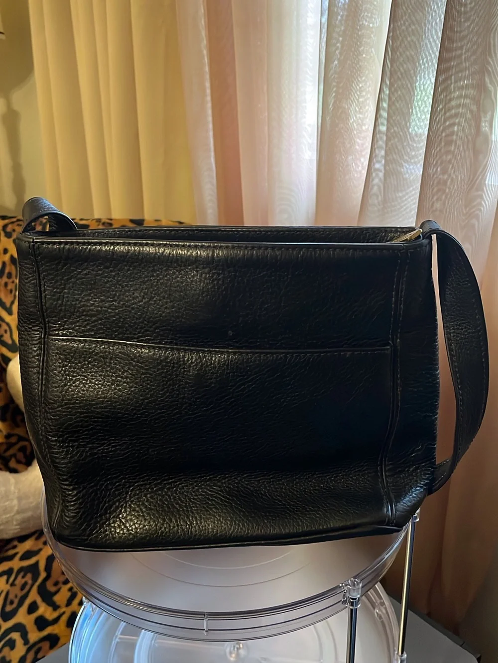 Coach Black Pebbled Leather Shoulder Bag